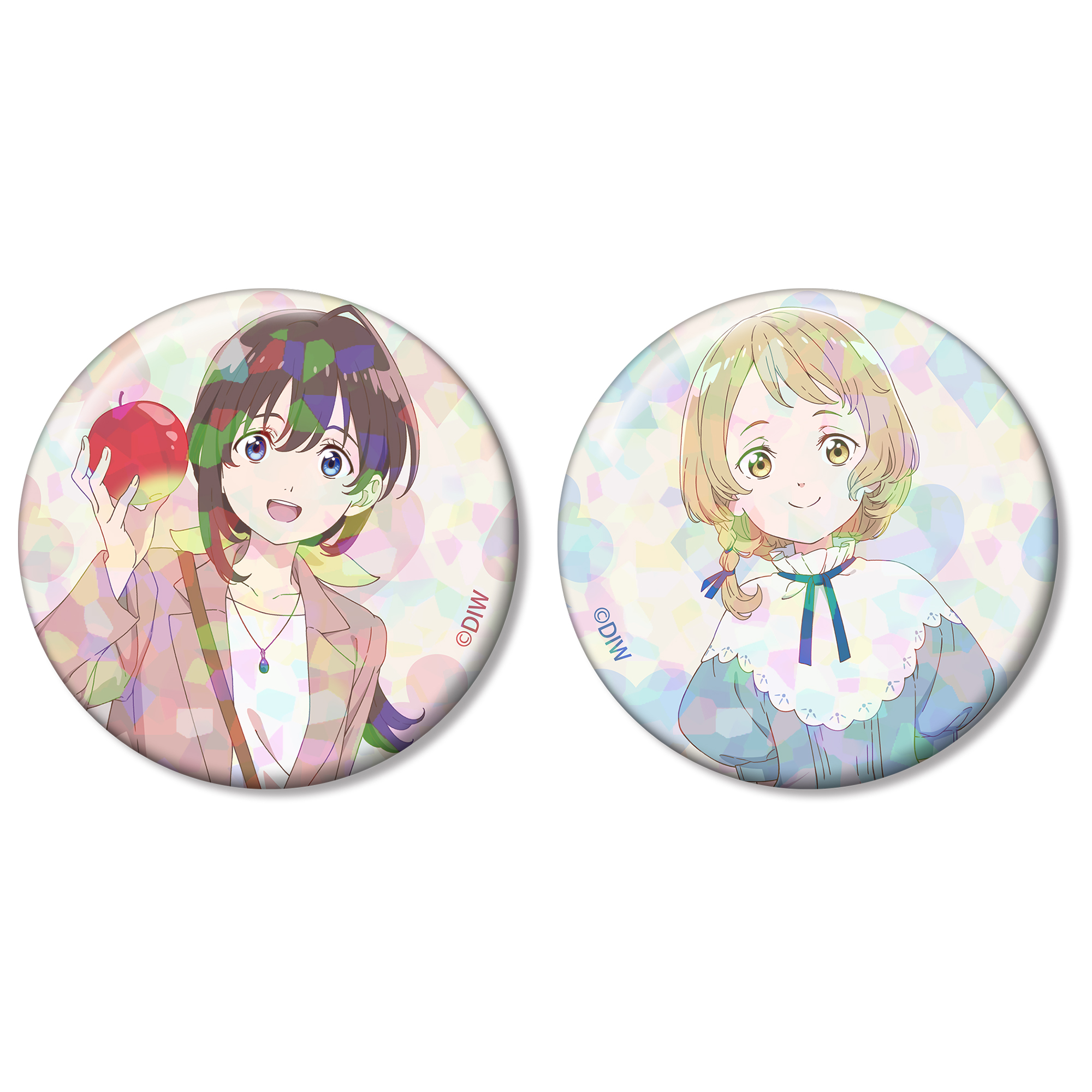 不思議の国でアリスと-Dive in Wonderland- 安曇野りせ＆アリス ホログラム缶バッジ2個セット