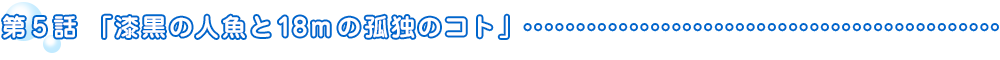 第5話「漆黒の人魚と18mの孤独のコト」