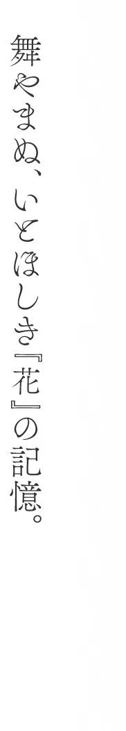 舞やまぬ、いとほしき『花』の記憶。